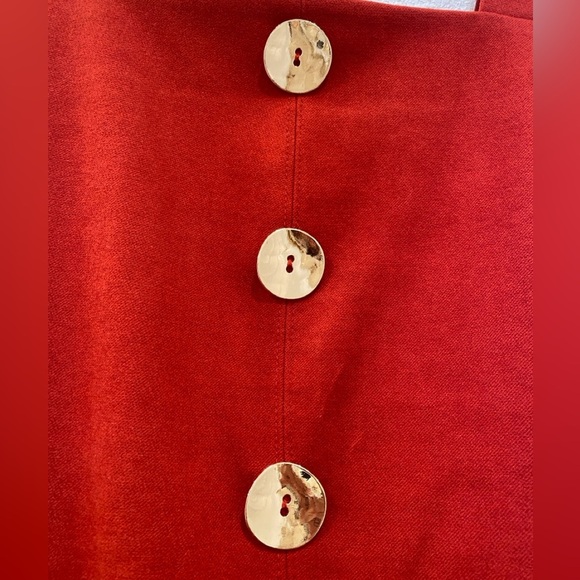 ZARA RED STRAWBERRY BUTTONED WIDE STRAPS size S - Picture 5 of 6